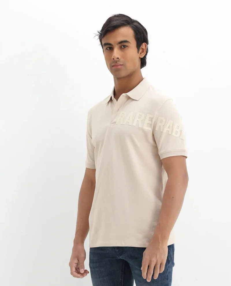 Rare Rabbit Men's Regular Fit Solid Cotton Polo
