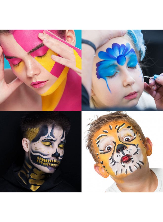 UCANBE Face & Body Paint, Water Activated SFX Makeup Palette - Extra Large White & Black Pan, Professional 18 Color Safe Non Toxic Art Painting Kit for Halloween, Cosplay, Parties, Theater & Stage - Image 3