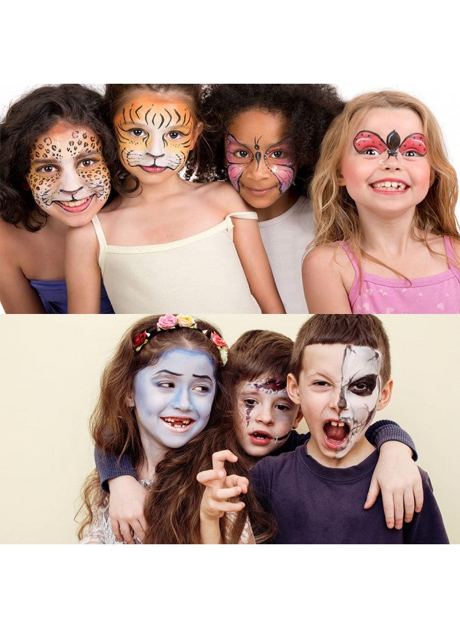 UCANBE Face & Body Paint, Water Activated SFX Makeup Palette - Extra Large White & Black Pan, Professional 18 Color Safe Non Toxic Art Painting Kit for Halloween, Cosplay, Parties, Theater & Stage - Image 4