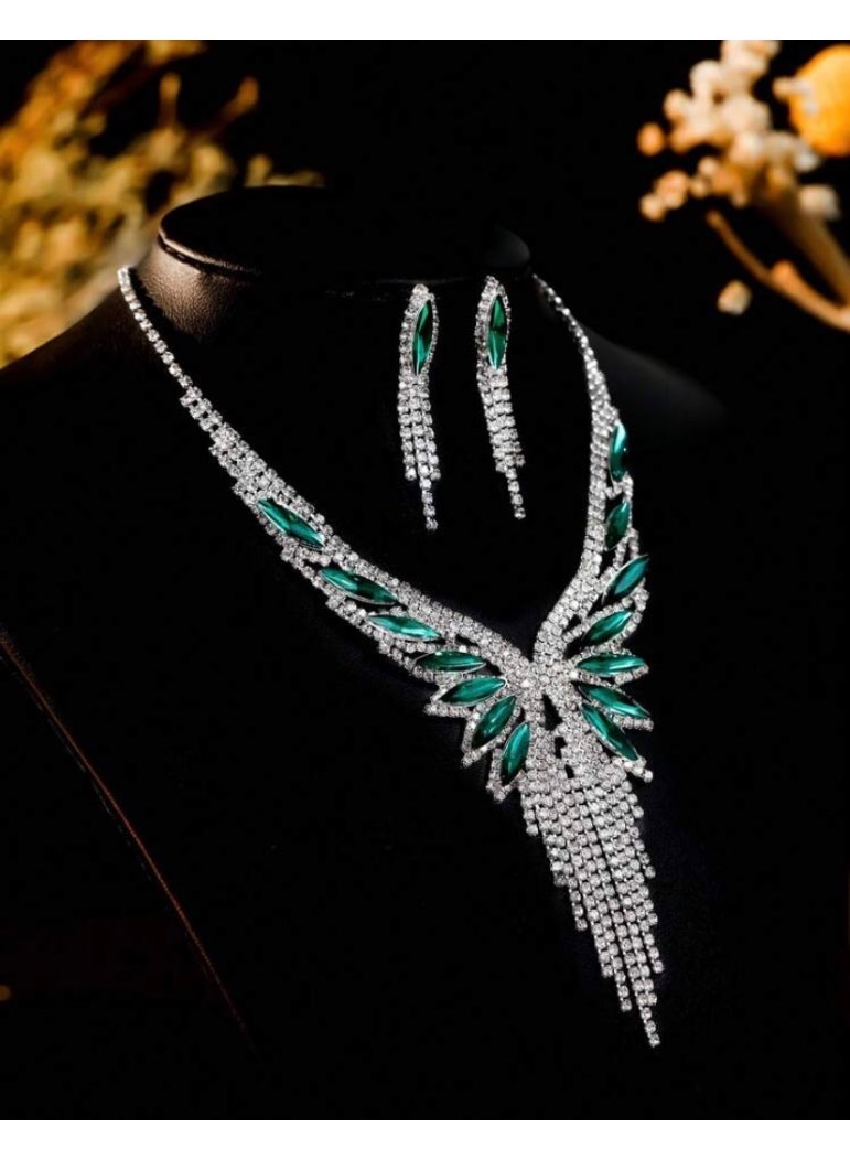 JewelryPalace Amazing Trendy Women's Zirconia Necklace And Earrings Jewellery Set  - Image 3