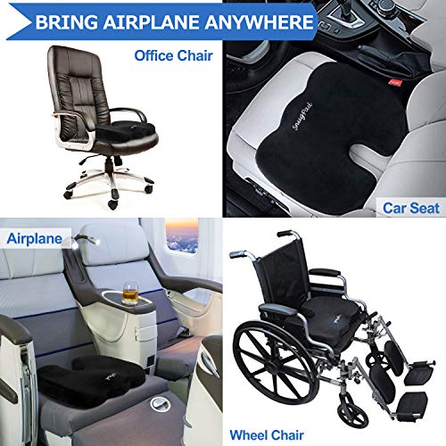 SnugPad -Upgraded Memory Foam Seat Cushion, for Sciatica, Back, Hip, and Tailbone Pain Relief, Firm Comfortable, Support for Office Chair, Wheelchair,Car. Nonslip Orthopedic Memory Foam Coccyx Cushion - Image 5