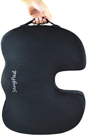 SnugPad -Upgraded Memory Foam Seat Cushion, for Sciatica, Back, Hip, and Tailbone Pain Relief, Firm Comfortable, Support for Office Chair, Wheelchair,Car. Nonslip Orthopedic Memory Foam Coccyx Cushion - Image 2