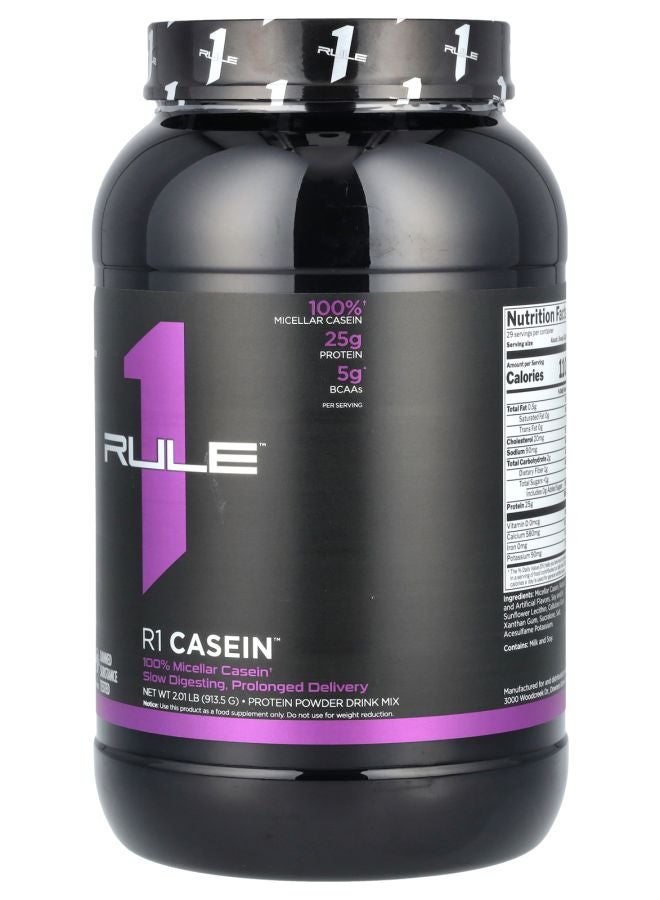 Rule One Proteins مسحوق بروتين كازين R1 بنكهة كريمة الفانيليا 2.01 رطل (913.5 جرام) - Image 2