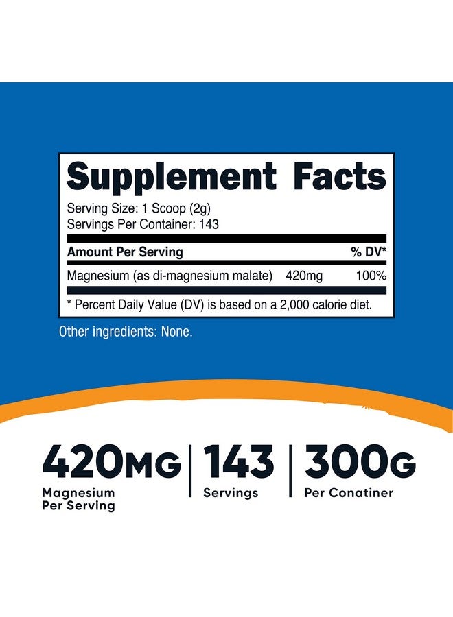 Nutricost مسحوق مالات المغنيسيوم (300 جرام) 420 ملغ من المغنيسيوم لكل وجبة خالية من الجلوتين من نونجمو - Image 2
