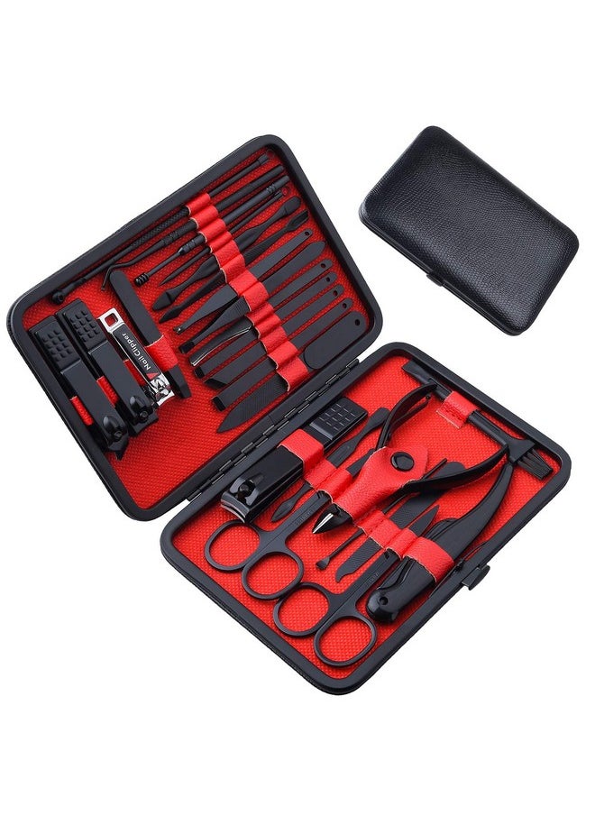 Yougai - Gift For Women/Mennail Care Kit Manicure Grooming Set With Travel Case Yougai 18 Piece Stainless Steel Manicure Kit (Pink)… - Image 1
