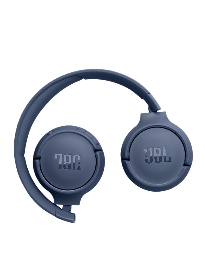 JBL Tune 520BT - Wireless On-Ear Headphones, Up to 57H Battery Life and Speed Charge, Multi Point Connection Lightweight, Comfortable and Foldable Design, Hands-Free Calls with Voice Aware Blue - Image 2