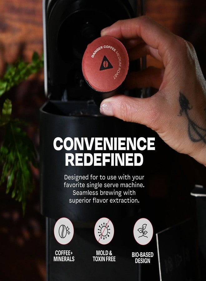 Danger Coffee by Dave Asprey, Remineralized, Mold Free & Lab Tested Compostable Pods | Medium Roast 12 Pods - Image 2
