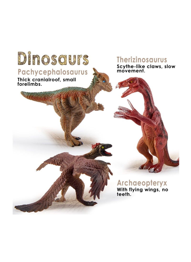 Generic - 16 Pcs Dinosaur Figures Toys for Boys Children Realistic Dinosaur Toy Figure Playset T Rex Triceratops Dinosaur Set Educational Toys Gift for Age 3 Up Year Old Kids Boy Girl Child - Image 1