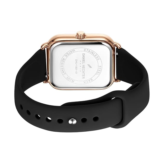 Daniel Hechter Plaisance Collection Square Watch for Women - White dial, Roman Numerals with Minimalist Design - Image 5