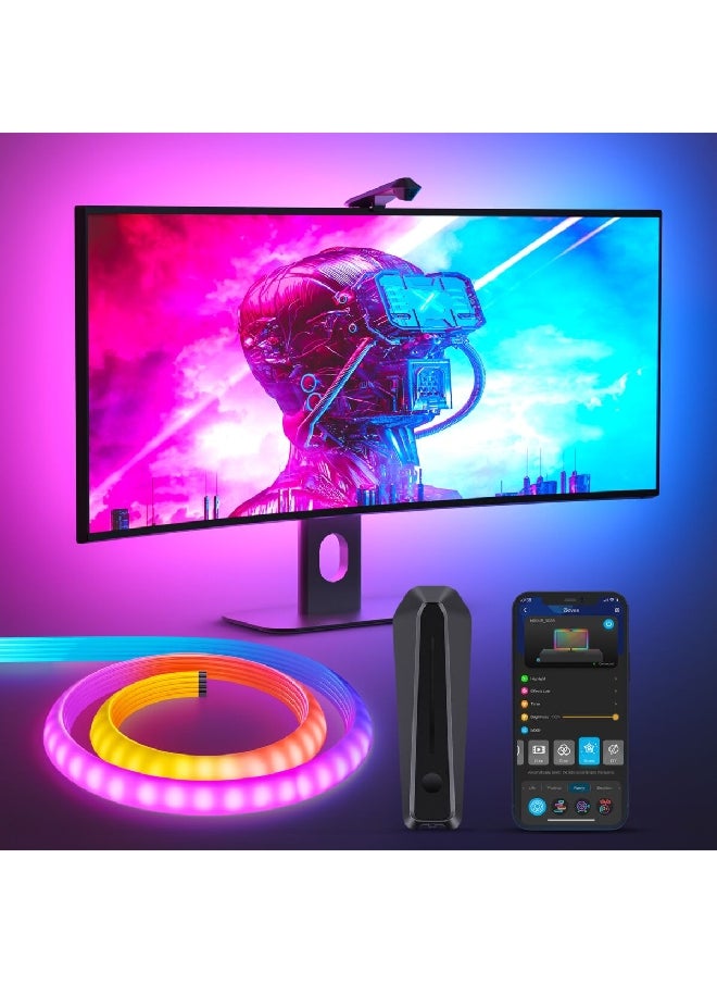 Govee Wi-Fi + Bluetooth RGBIC Neon LED Strip Light Multicolor 10 ft H61A0  - Image 2