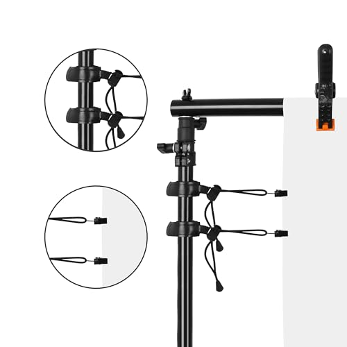 EMART 4.5 inch Heavy Duty Backdrop Clamp Kit-6 Spring Clamps, 8 Background Clip Holders for Muslin Stand, Canvas, Paper, Fabric, Chromakey Screen, Photo Studio, Photography Backdrops Support - Image 2