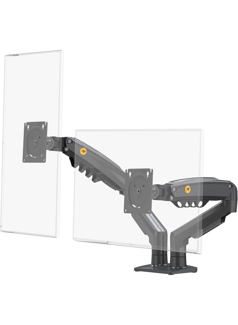 NB NORTH BAYOU Nb F160 17-27" Dual Arm 2-9kg Monitor Stand with Shock Absorber New Version - Image 4