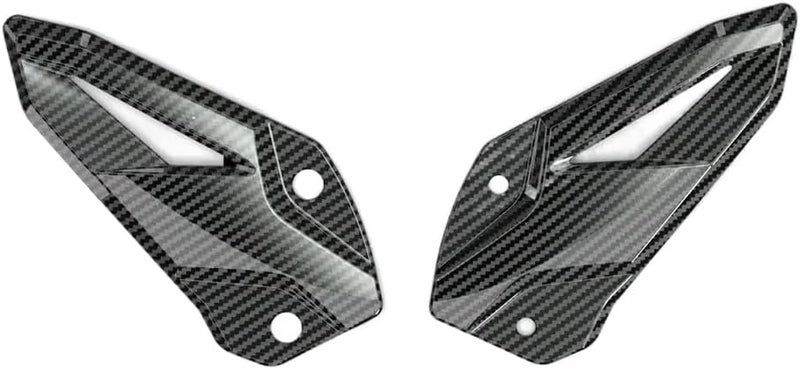 Motorcycle Foot Pedal Heel Guard Plates Carbon Look Compatible With 4R 4RR ZX4R 2023 2024(CF array texture)