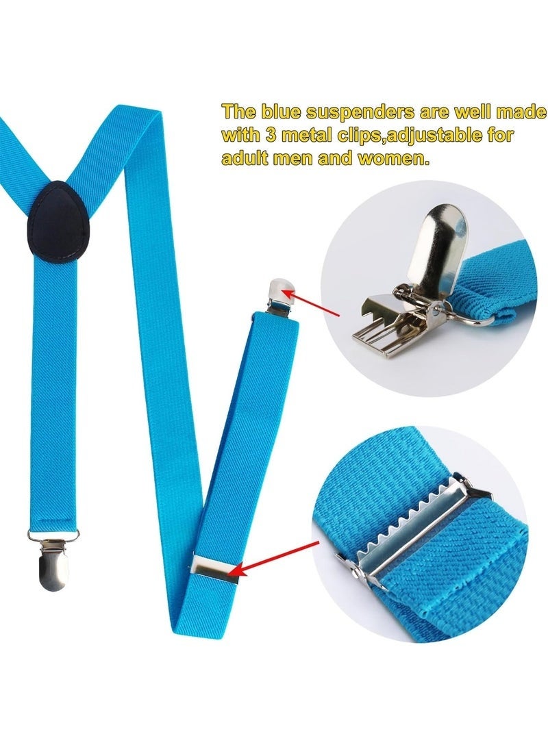مجموعة إكسسوارات زيّ المينيونز (4 قطع)، إكسسوارات زيّ للكبار، قبعة صوفية صفراء، نظارات واقية، قفازات، وحمالات، مثالية لأزياء التنكر. - Image 5