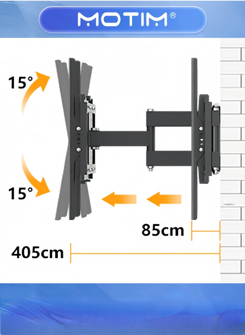 موتيم حامل تلفزيون حائط متحرك لحجم شاشات 32-70 بوصة ذراع مزدوج قوي لحامل VESA 600x400 مم (يحمل حتى 40 كجم) - Image 5