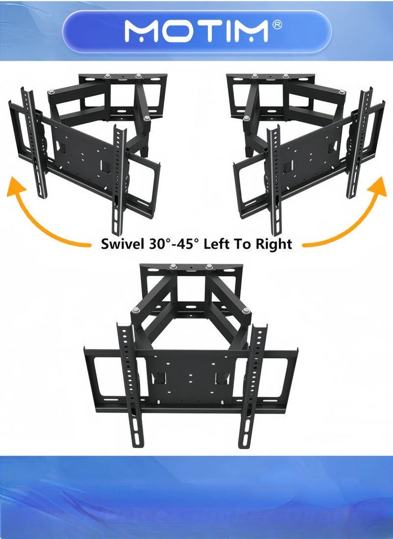 موتيم حامل تلفزيون حائط متحرك لحجم شاشات 32-70 بوصة ذراع مزدوج قوي لحامل VESA 600x400 مم (يحمل حتى 40 كجم) - Image 4