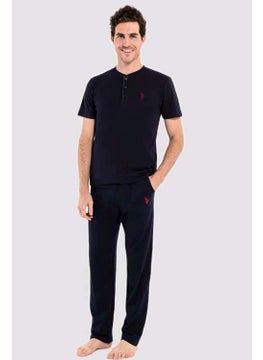 U.S. Polo Assn. 12005 Men's Navy Blue 3-Piece Pajama Set  - Image 3