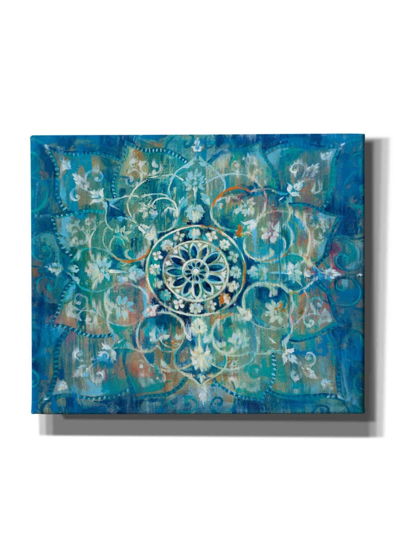 Epic Graffiti Epic Graffiti Mandala in Blue I by Danhui Nai Canvas Wall Art 20x24 