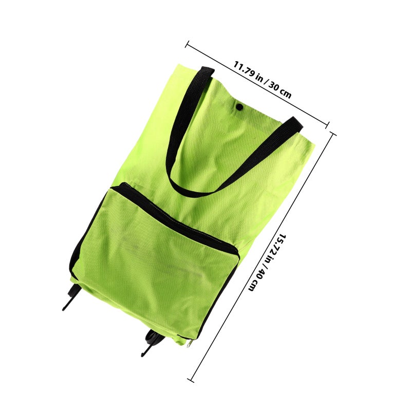 2Pcs Foldable Shopping Cart with Wheels Foldable Shopping Trolley Bag Shopping Trolley Bag - Image 2