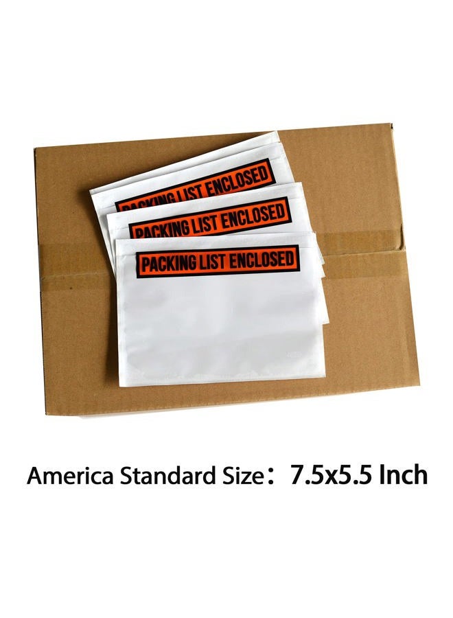 IN SAFE PACK 1000 PCS 7.5"x 5.5" Clear Self-Adhesive Packing List Envelopes - Plastic Shipping/Mailing Pouch Enclosed Bags for Packing Slips Invoice - Image 2