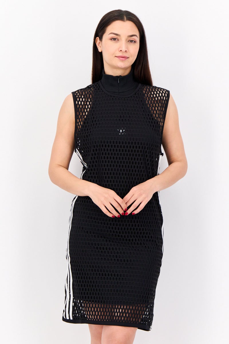 adidas Originals Women 2 In 1 Sportswear Fit Sleeveless Outdoor Dress, Black - Image 1