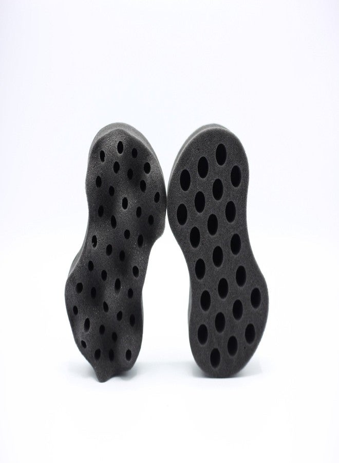 نودريد إسفنجات شعر خشبية قابلة للتبديل من نودريد للرجال والنساء ذوي البشرة السمراء ذوي الشعر الأفريقي والطبيعي، فرشاة شعر إسفنجية للتجعيد واللف، فتحات كبيرة وصغيرة للشعر المجدول والملفوف والمجعد والملتف واللحى. - Image 5