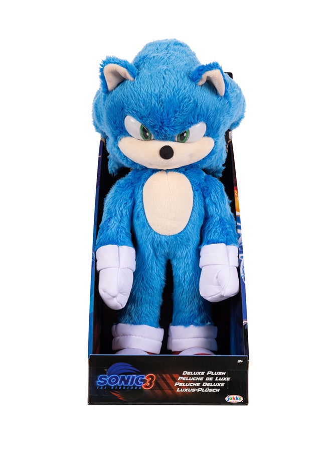 SONIC - Sonic 3 Movie Deluxe Plush Sonic 13 - Blue - Image 1