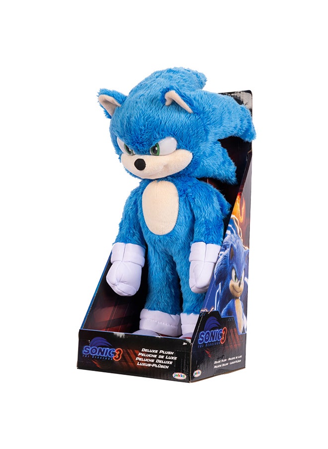 SONIC - Sonic 3 Movie Deluxe Plush Sonic 13 - Blue - Image 1