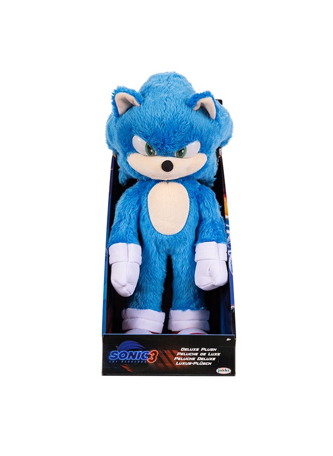 SONIC - Sonic 3 Movie Deluxe Plush Sonic 13 - Blue - Image 1