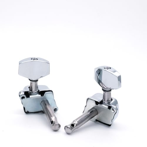 harpfeas 6 Pieces 3L3R Semi-closed Guitar String Tuning Pegs Tuner Machine Heads Knobs Tuning Keys for Acoustic or Electric Guitar (Chrome) - Image 4