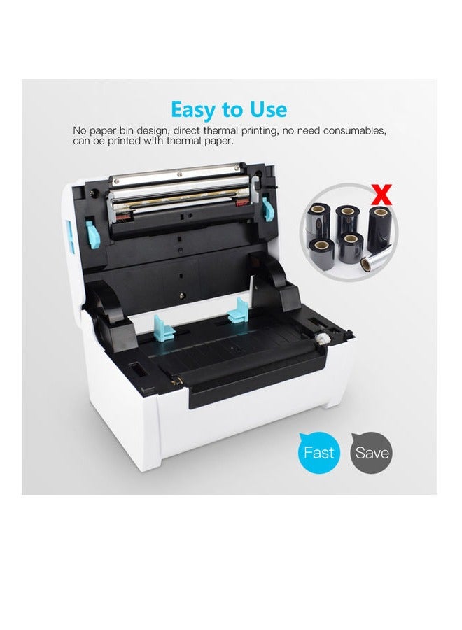 Thermal Label Printer High Speed Shipping Label Printer USB BT Connection Support 40-110mm Paper Width Compatible with Windows for Supermarket Store Restaurant Logistic - Image 5