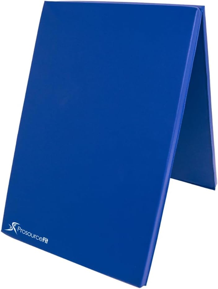 ProSourceFit Bi-Fold Folding Thick Exercise Mat 6’x2’ with Carrying Handles for MMA, Gymnastics Core Workouts - Image 1
