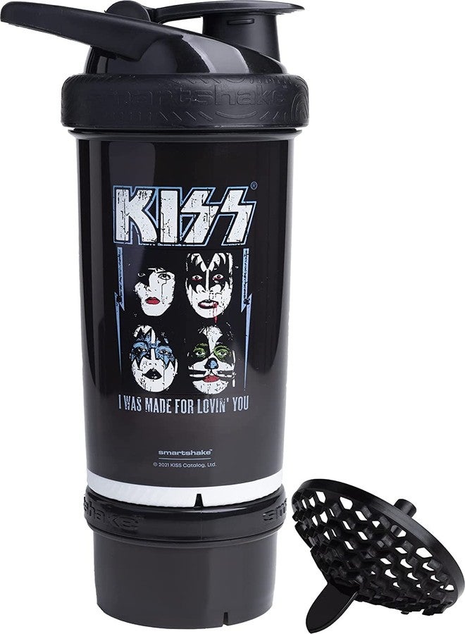 Smartshake Revive KISS Protein Shaker Bottle with Storage - 750ml Protein Shake Bottles KISS Merchandise Gift Shaker Cup, Guitar Gifts for Men, Rock Band Collection - Image 1