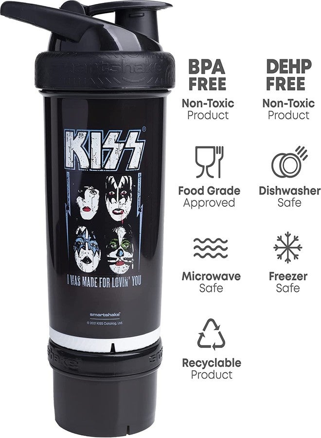 Smartshake Revive KISS Protein Shaker Bottle with Storage - 750ml Protein Shake Bottles KISS Merchandise Gift Shaker Cup, Guitar Gifts for Men, Rock Band Collection - Image 3