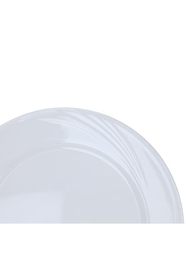 Alsaif Melamine Serving Plate 7.5 Inches Flat Round White - Image 2