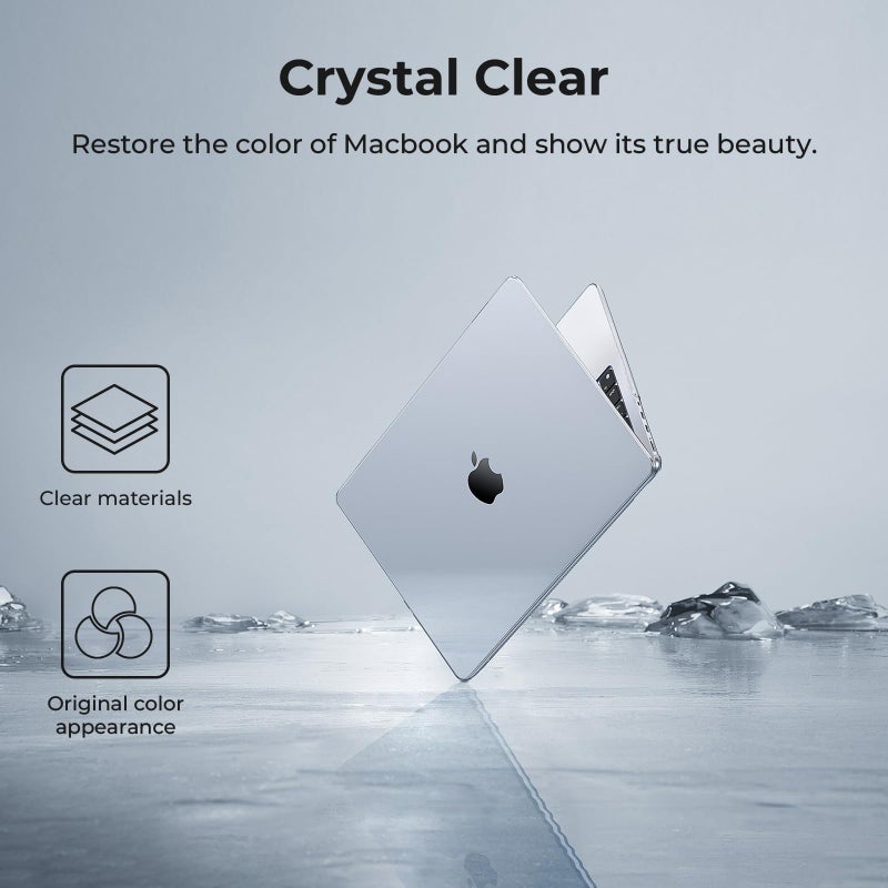 EooCoo Clear Case for Apple MacBook Pro M5 14 inch Cover M4-M1 2026-2022 - Image 3