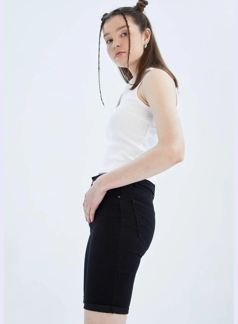 DeFacto Basic Crop Jean Shorts