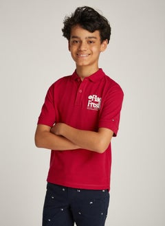 TOMMY HILFIGER Youth Flag Fun Short Sleeve Regular Polo T-Shirt  - Image 1