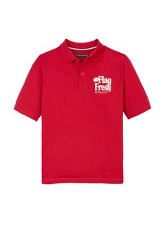 TOMMY HILFIGER Youth Flag Fun Short Sleeve Regular Polo T-Shirt  - Image 4