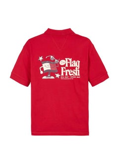 TOMMY HILFIGER Youth Flag Fun Short Sleeve Regular Polo T-Shirt  - Image 5