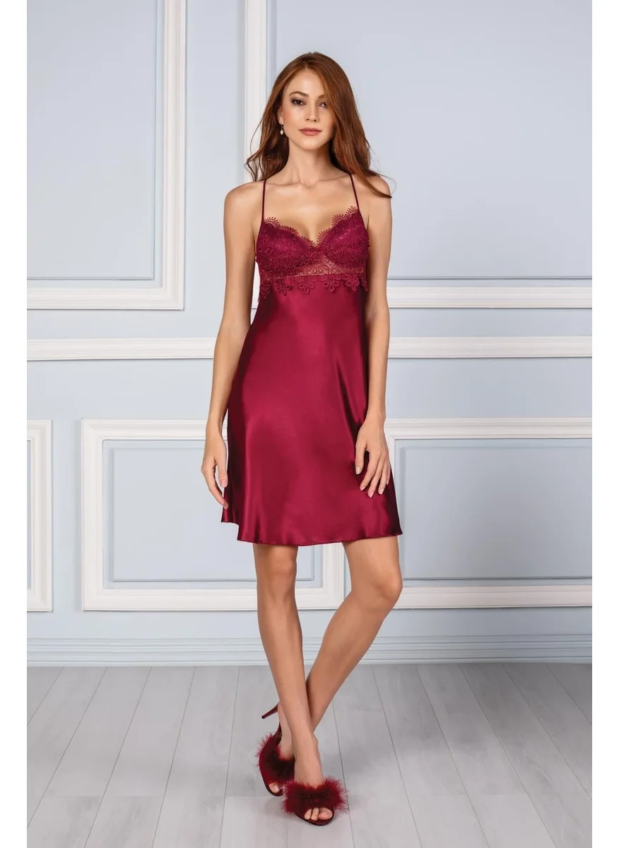pierre cardin 6325 Women's Satin Six Dowry Set - Claret Red
