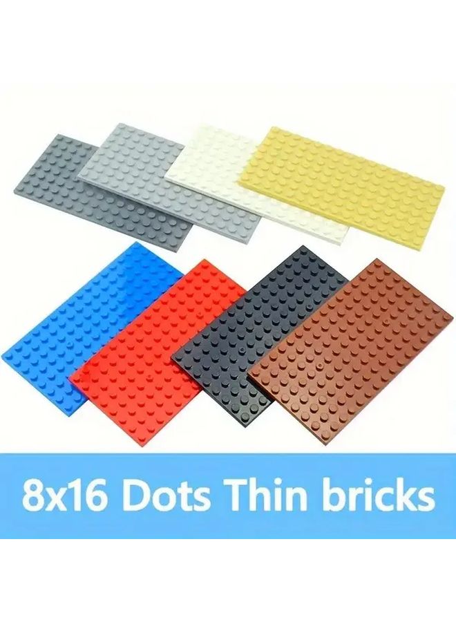 5pcs Black Double Sided Building Base Plates 8x16 Dots Educational Creative Building Blocks - Image 3