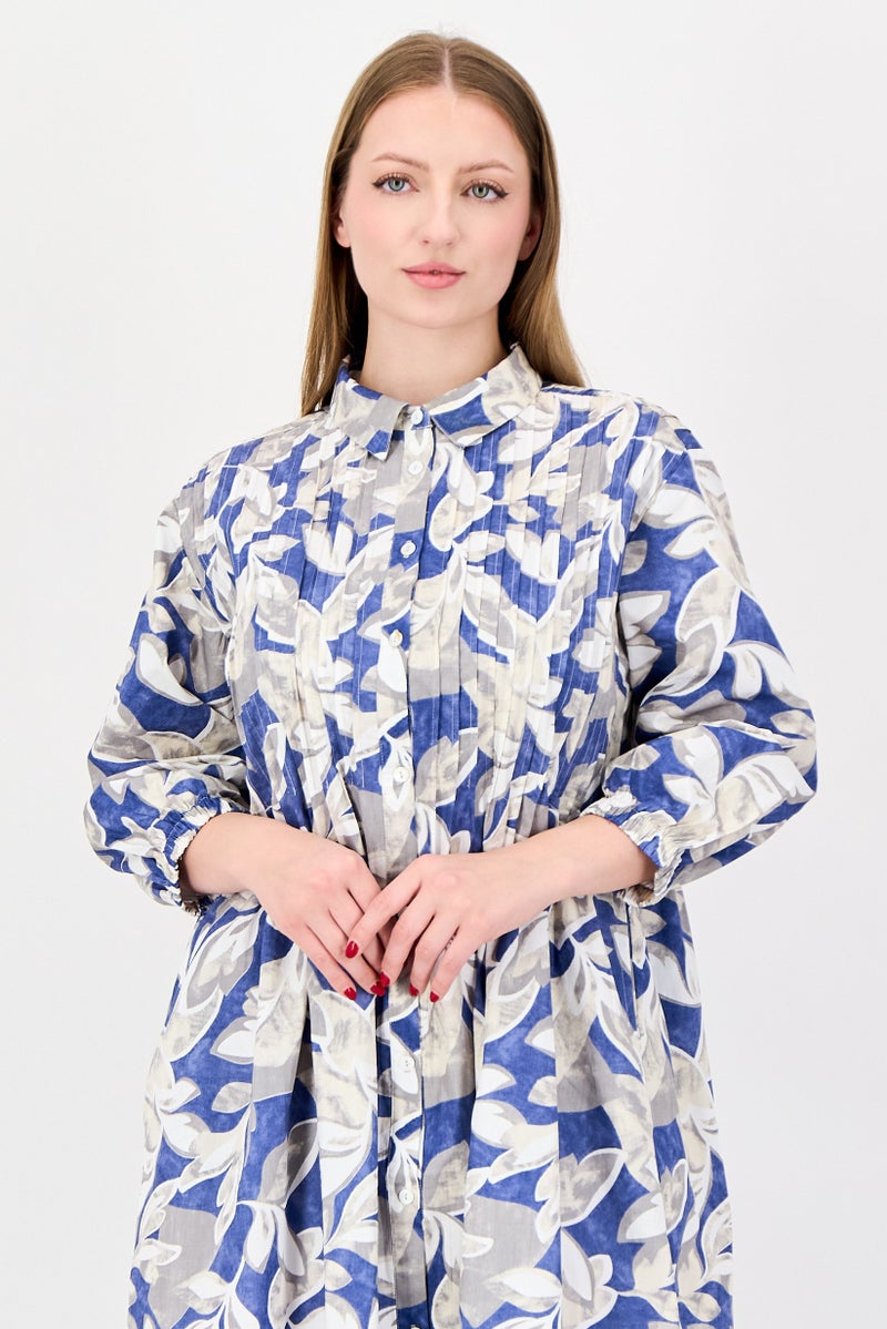 ANNE KLEIN Women Floral Print Shirt Dress, Multicolor - Image 2