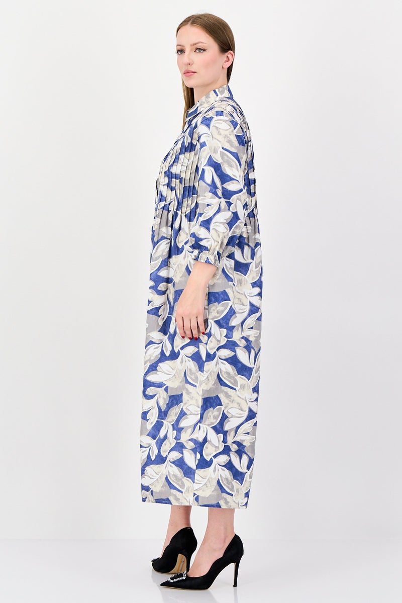 ANNE KLEIN Women Floral Print Shirt Dress, Multicolor - Image 3