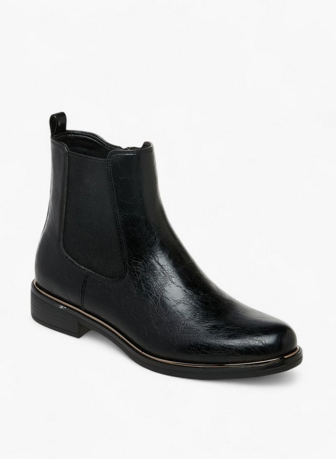 Celeste Women's Solid Ankle Boots with Zip Closure and Pull Tabs - Image 2