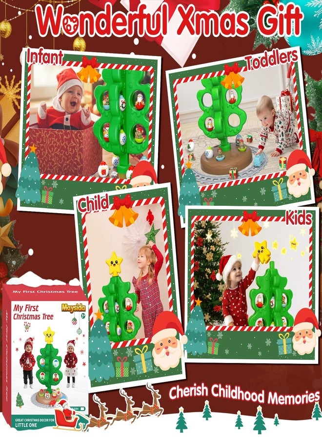 maysida Baby First Mini Christmas Tree for Kids, Learning Toys Colorful Plastic Finger Puppets Snowman/Elk/Santa Tumblers for Toddlers, New Xmas Gifts for Girls Boys, Christmas Decorations Indoor - Image 5