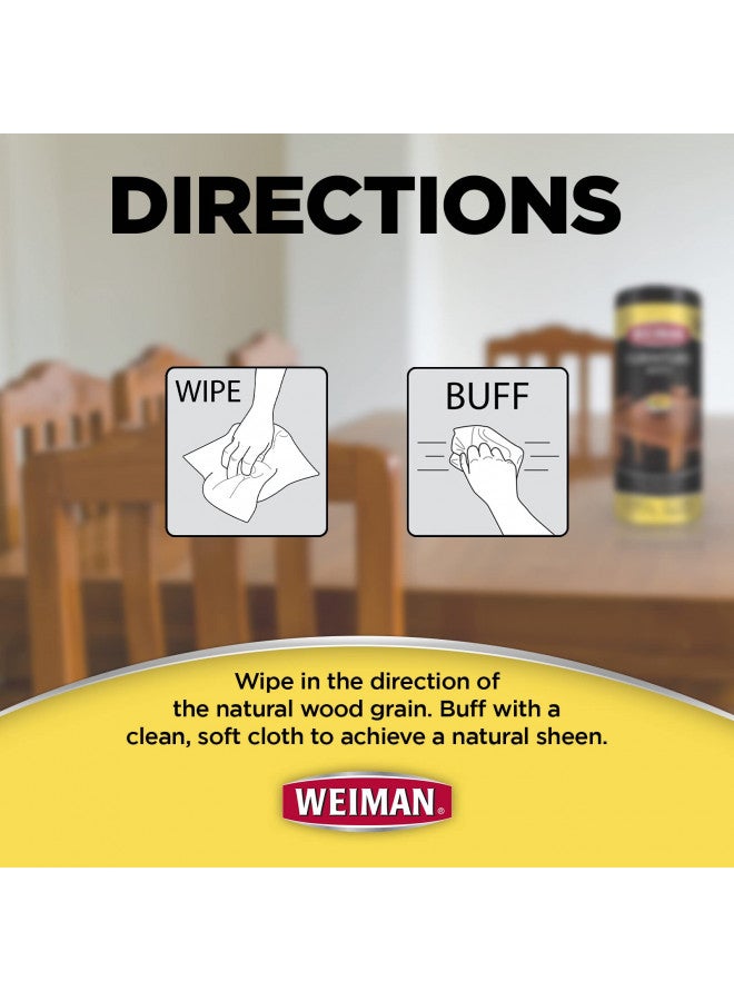 Weiman Wood Cleaner and Polish Wipes - Clean, Polish & Protect Wood Furniture, 30 Count - Image 4
