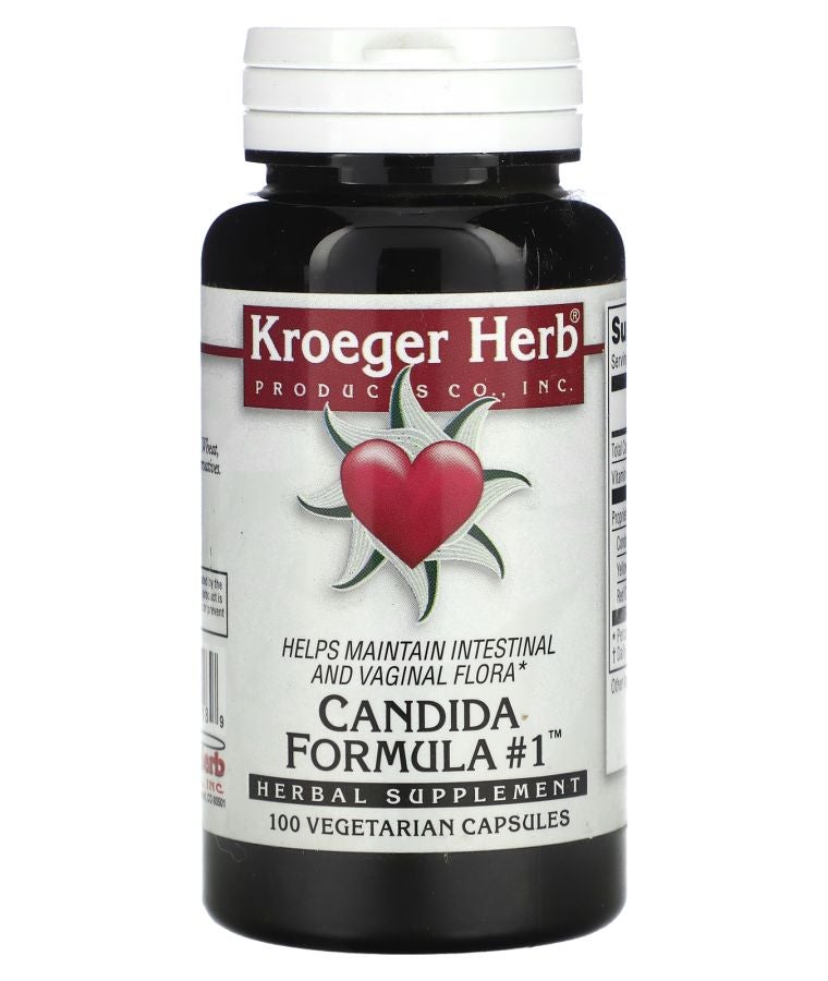 Kroeger Herb Co Candida Formula #1 100 Vegetarian Capsules