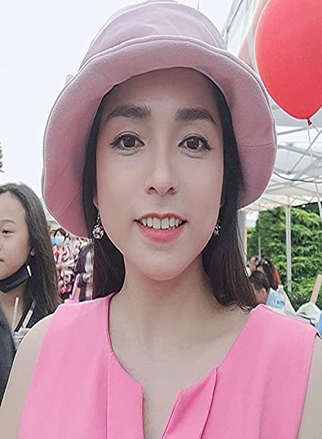 Comhats Womens 1920 Vintage Fedora Bowler Cloche Bucket Church Derby Party Hat Fall Winter Floppy Ladies Pink - Image 3