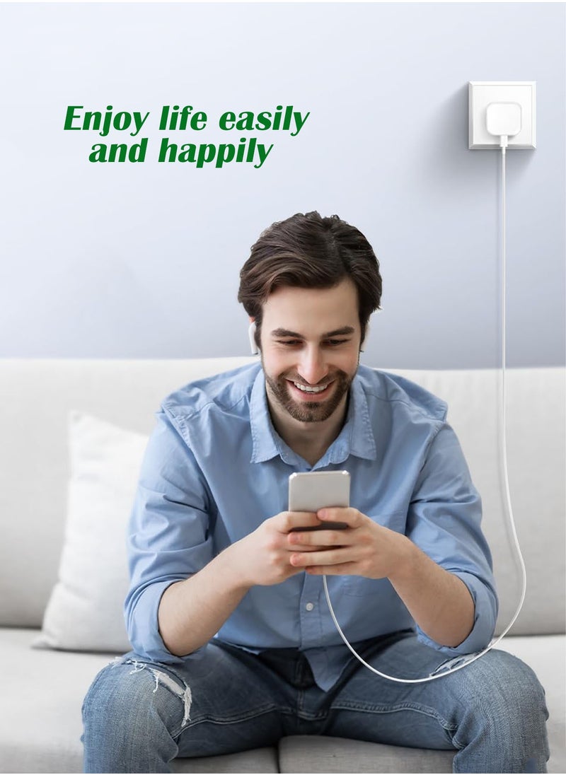 20W for iPhone Charger  | USB C Wall Fast Charger with USB C to Lightning Cable Compatible with iPhone 14/14 Pro/14 Pro Max/13/12/SE2020/11/XR/XS Max/X/iPad